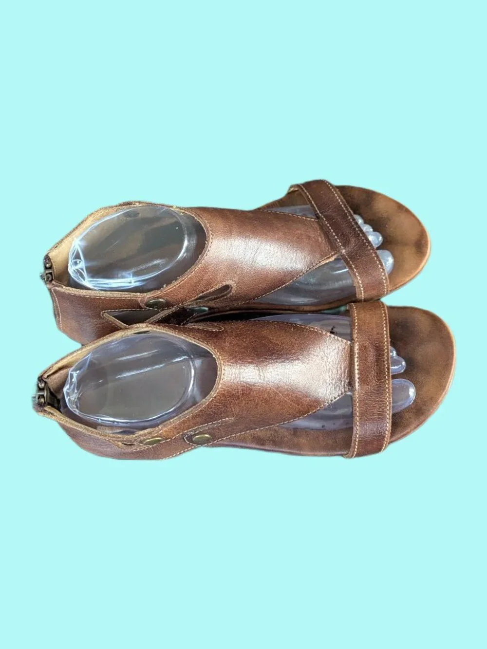 Bed Stu Tan Leather Rustic SOTO Flats - Women's Size 9 - Picture 2 of 15
